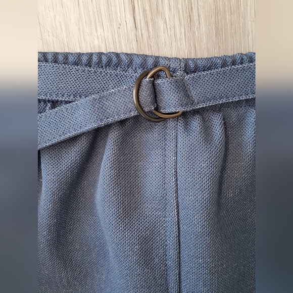 Vintage Graff Skirtsuit Blue 2 Piece Blazer Jacket & Midi Skirt Set Size 4 - Picture 5 of 9